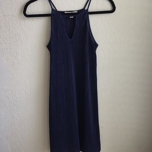 Blue pleated Dress